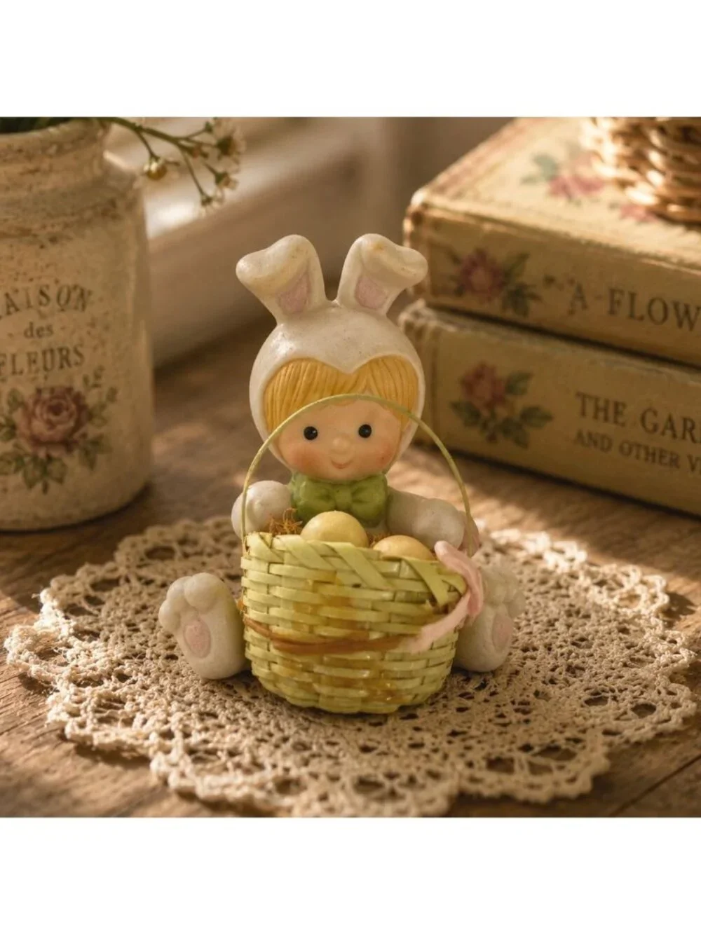 Enesco 1983 Country Cousins Holly Babes Baby Bunny Easter Collectible Vintage